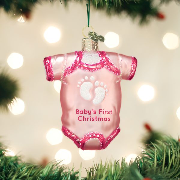Old World Christmas - Pink Baby Onesie - 32338