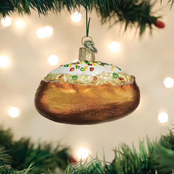 Old World Christmas Glass Blown Ornament with S-Hook and Gift Box, More Food Collection (Baked Potato)