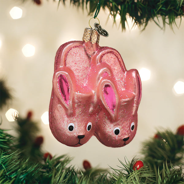 Old World Christmas - Bunny Slippers - 32406