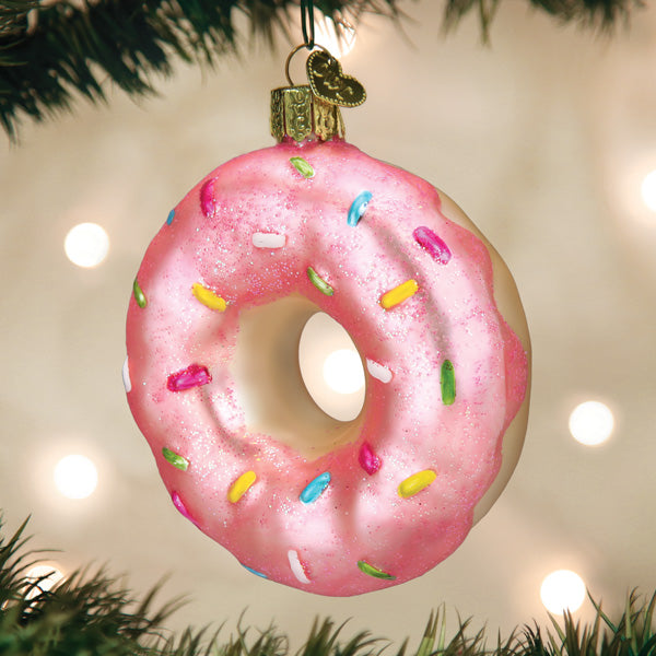 Old World Christmas - Pink Sprinkles Donut - 32481