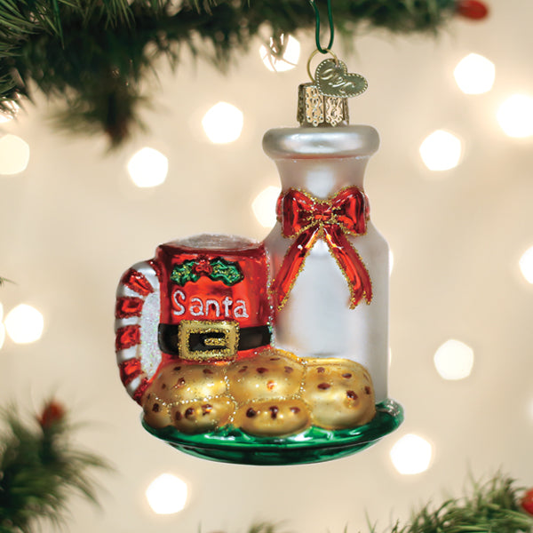 Old World Christmas - Santa's Milk & Cookies - 32538
