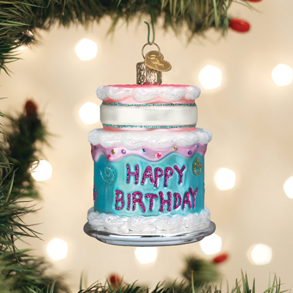 Old World Christmas - Happy Birthday Cake - 32598