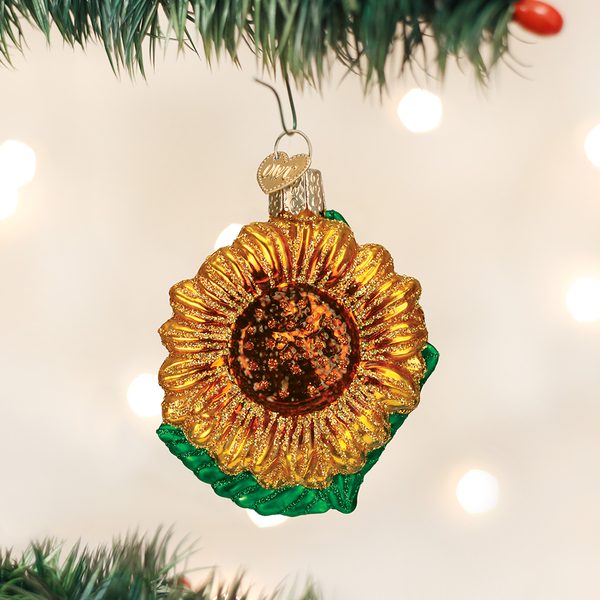 Old World Christmas Sunflower Garden Gifts Glass Blown Ornaments for Christmas Tree, Sunflower 3 Inches