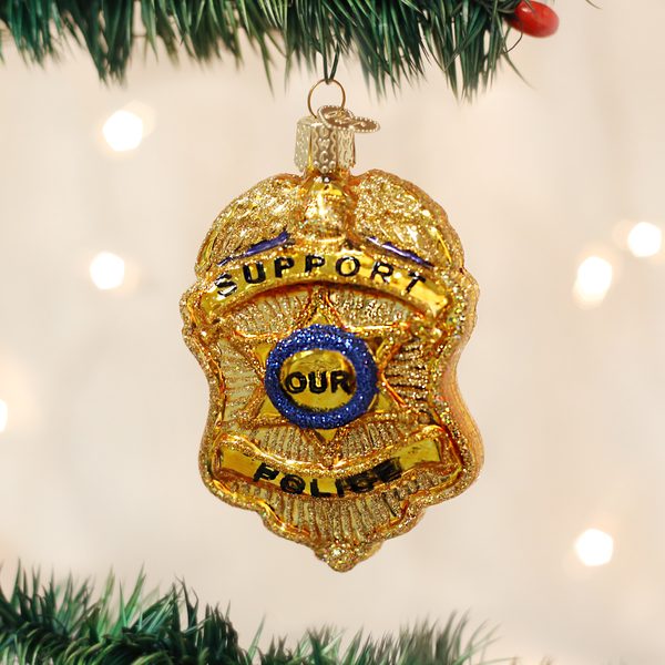 Old World Christmas - Police Badge - 36159