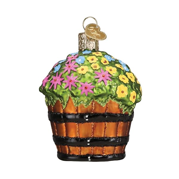 Old World Christmas - Whiskey Barrel with Flowers - 36263