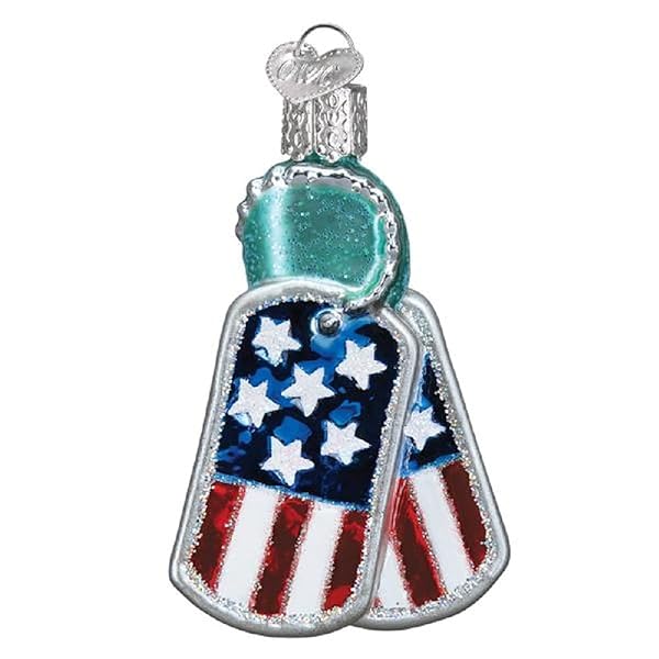 Old World Christmas - Ornaments Military Tags - 36293