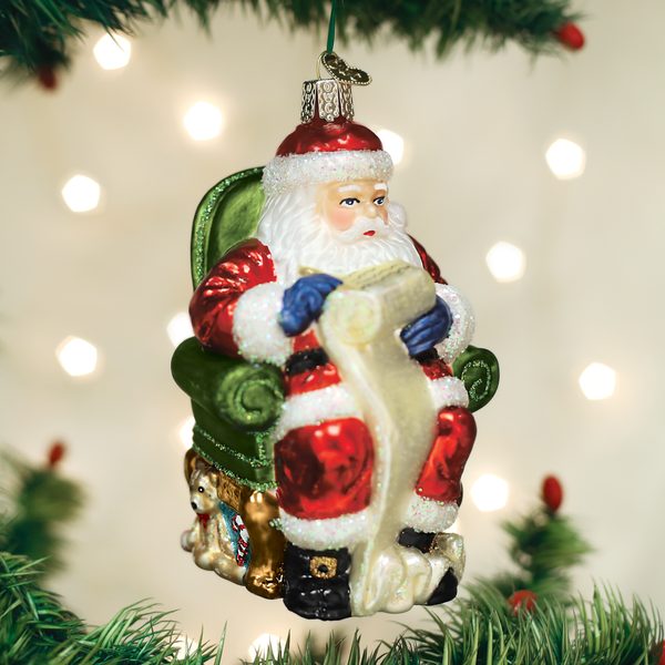 Old World Christmas - Santa Checking His List - 40300