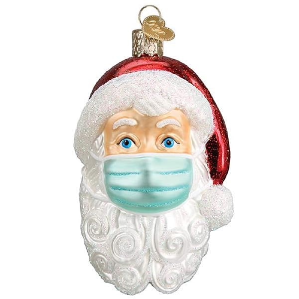 Old World Christmas - Ornaments Santa with Face Mask - 40319