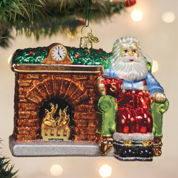 Old World Christmas - Santa At Hearth - 40349
