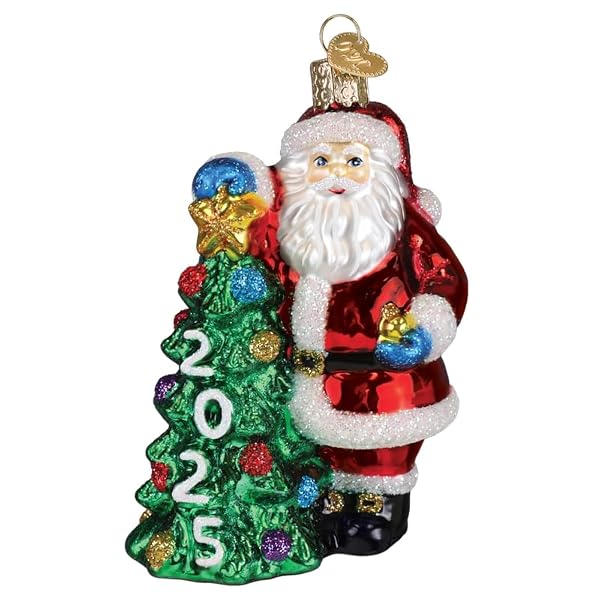 Old World Christmas - Santa wTree - 40353