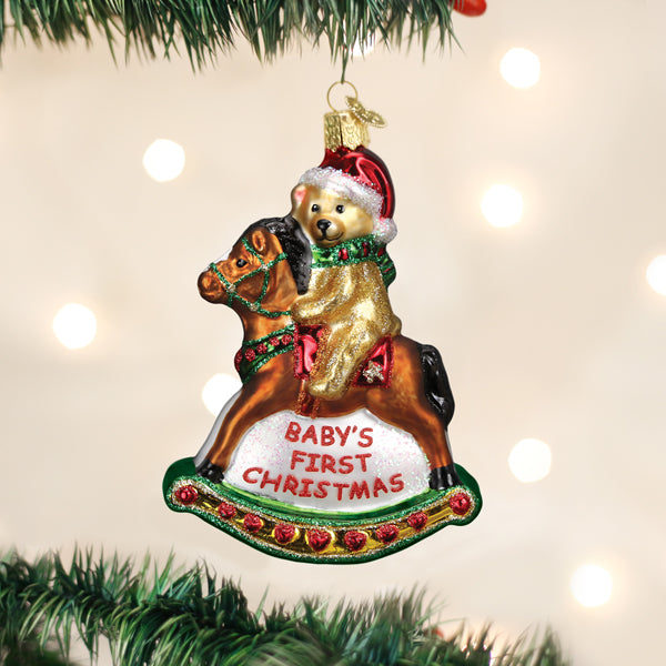 Old World Christmas - Rocking Horse Teddy - 44034