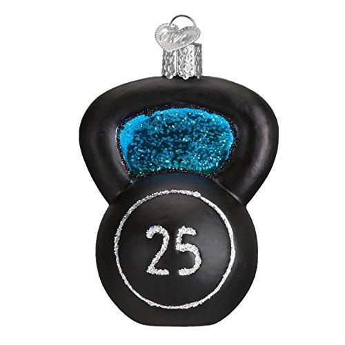 Old World Christmas Kettlebell Weight Glass Blown Ornament for Christmas Tree, Handcrafted