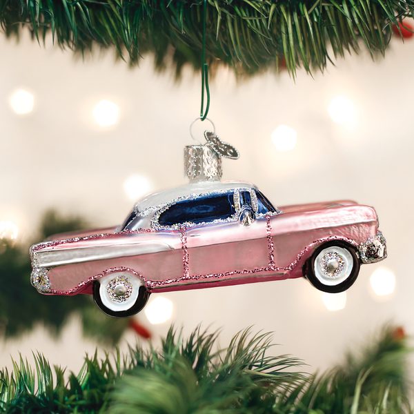 Old World Christmas Glass Blown Ornament with S-Hook and Gift Box, Auto Collection (Classic Car)