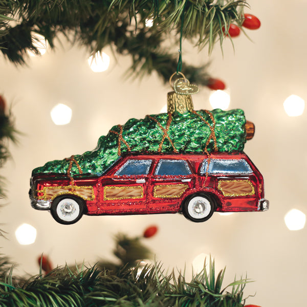 Old World Christmas - Station Wagon w Tree - 46115
