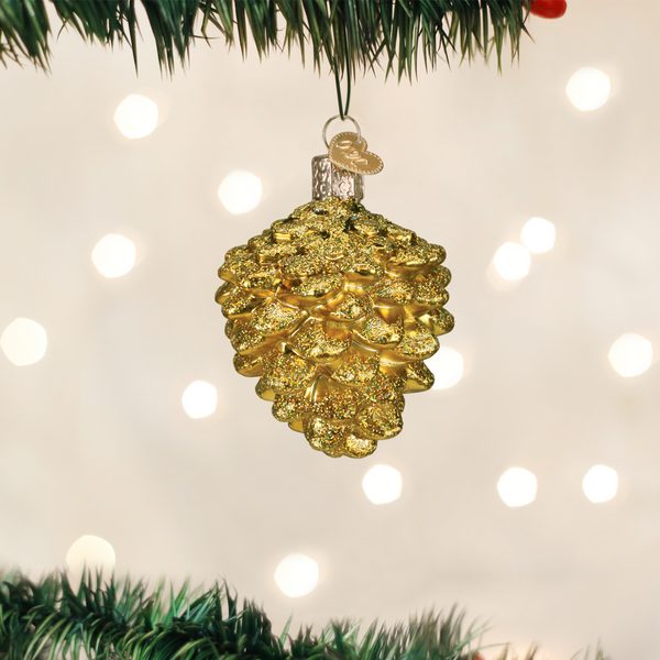 Old World Christmas - Small Gold Pine Cone - 48018