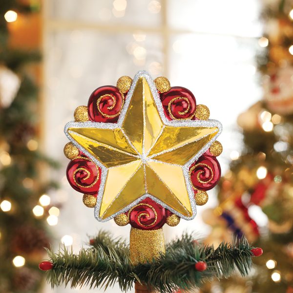 Old World Christmas - Swirly Star Tree Top - 50028