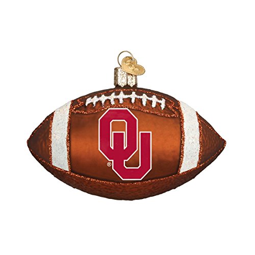 Old World Christmas Ornaments: University of Oklahoma Sooners Glass Blown Ornaments for Ch