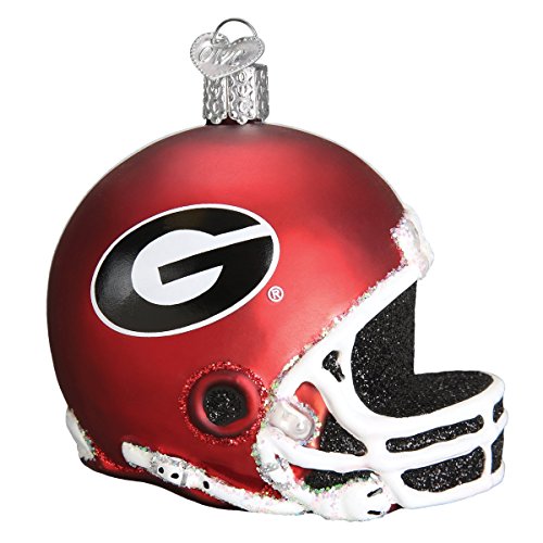 Old World Christmas University of Georgia Helmet Glass Blown Ornament for Christmas Tree,