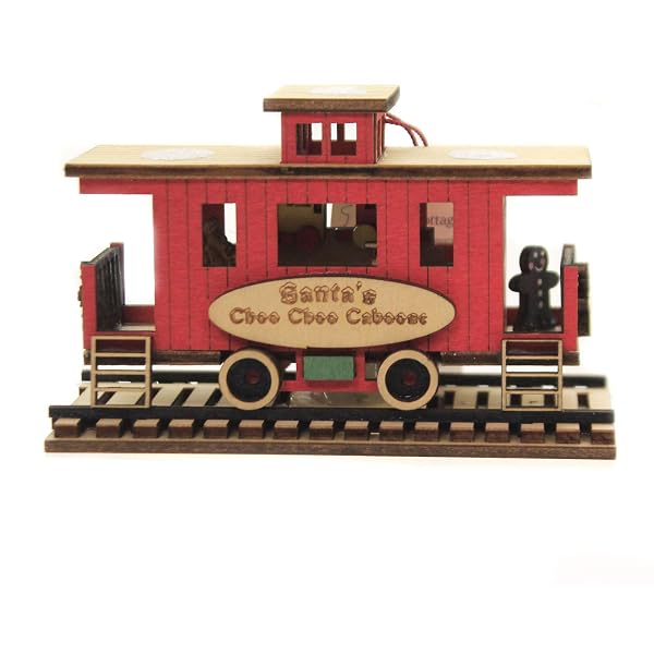 Old World Christmas - Santa's Choo Choo Caboose Wooden - 80030