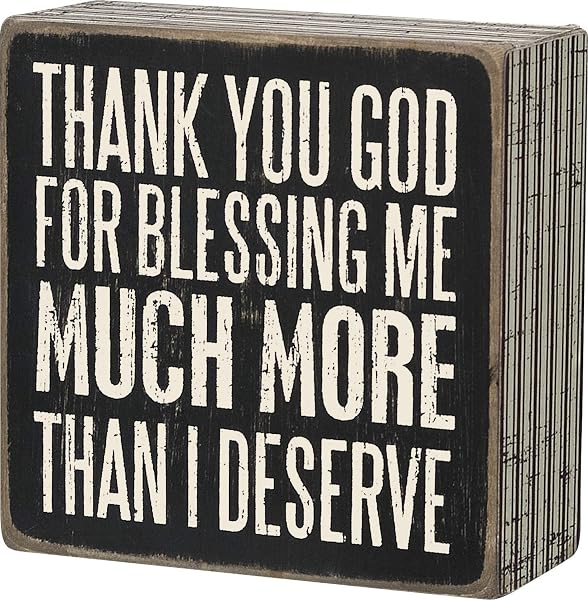 Primitives by Kathy - Pinstriped Trimmed Box Sign - 21297