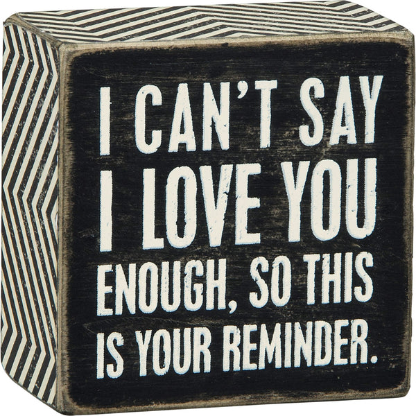 Primitives by Kathy - Chevron Trimmed Box Sign - 23238
