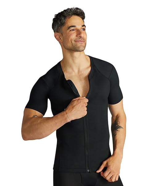 Tommie Copper Men's Front Zip Full Back Support Shirt