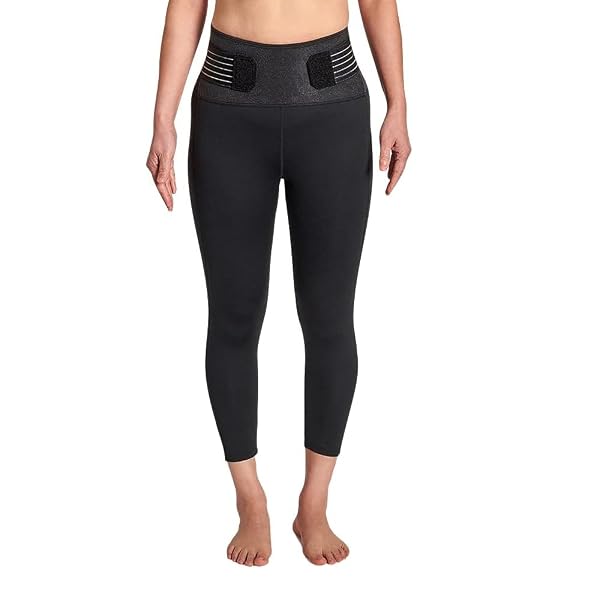Tommie Copper Women's Adjustable Lower Back Support Capri Leggings with a Pocket