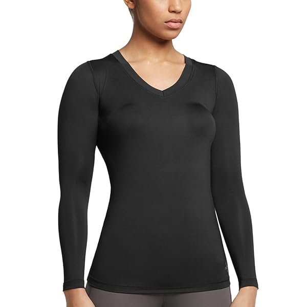 Tommie Copper Women's Long Sleeve V-Neck Compression Shirt
